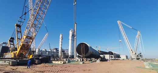 榆林經開區 榆能化學材料乙二醇項目建設進入施工建設“快車道”，防腐保溫工程全面展開